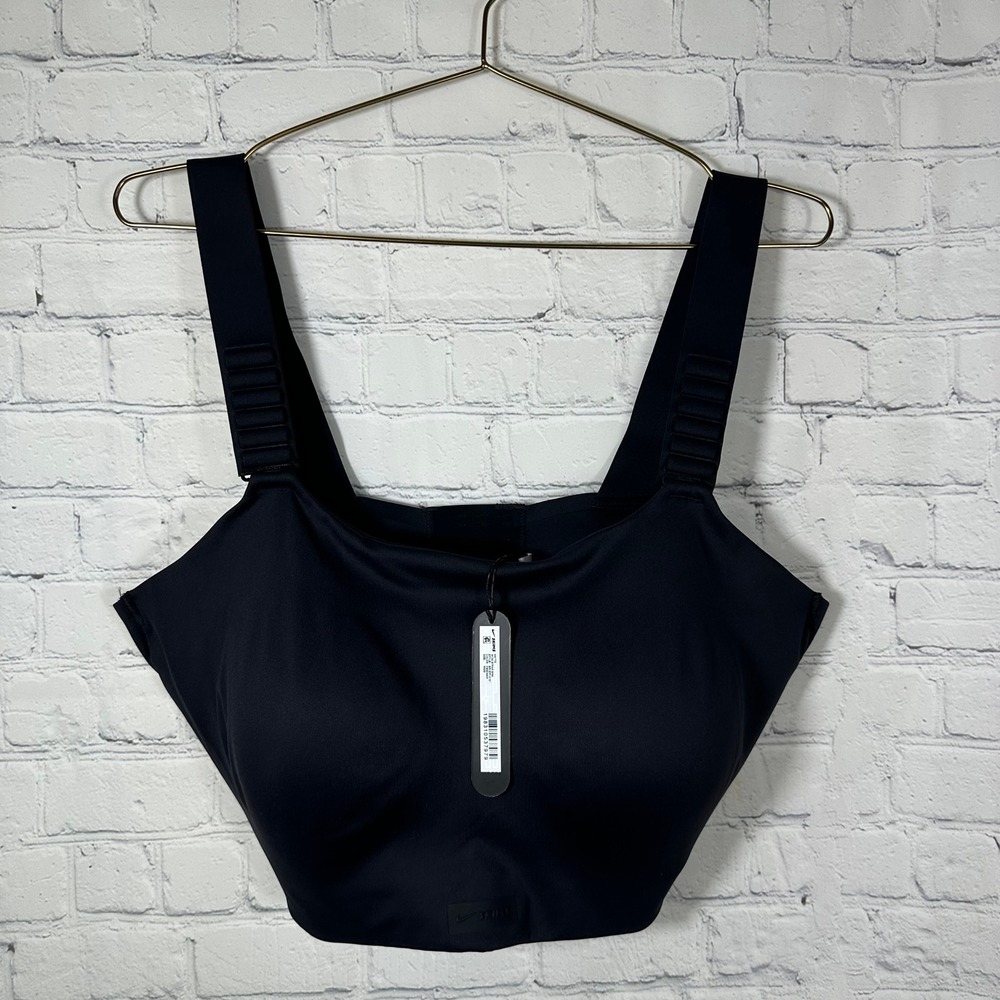 Nike x SKIMS Matte Wide Strap Bra Obsidian Black 40DD BR-SPT-5121 NWT